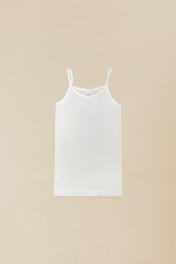 top bimba 100% cotone jersey bianco