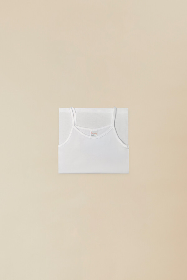 top bimba 100% cotone jersey bianco