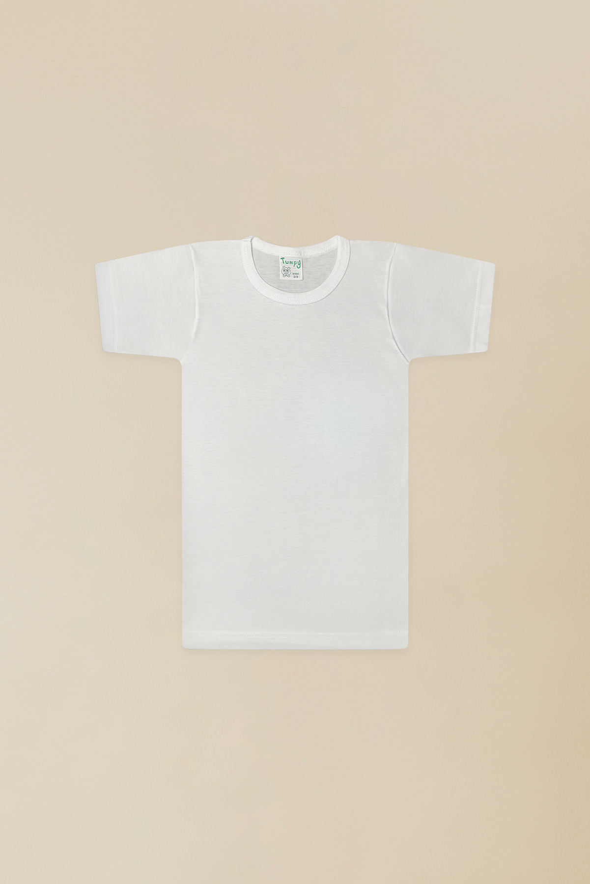 Maglia Intima Bimbo Mezza Manica Girocollo 100% Cotone Jersey Pettinato Bianco