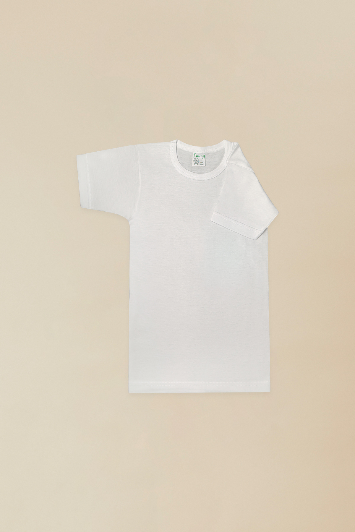 Maglia Intima Bimbo Mezza Manica Girocollo 100% Cotone Jersey Pettinato Bianco