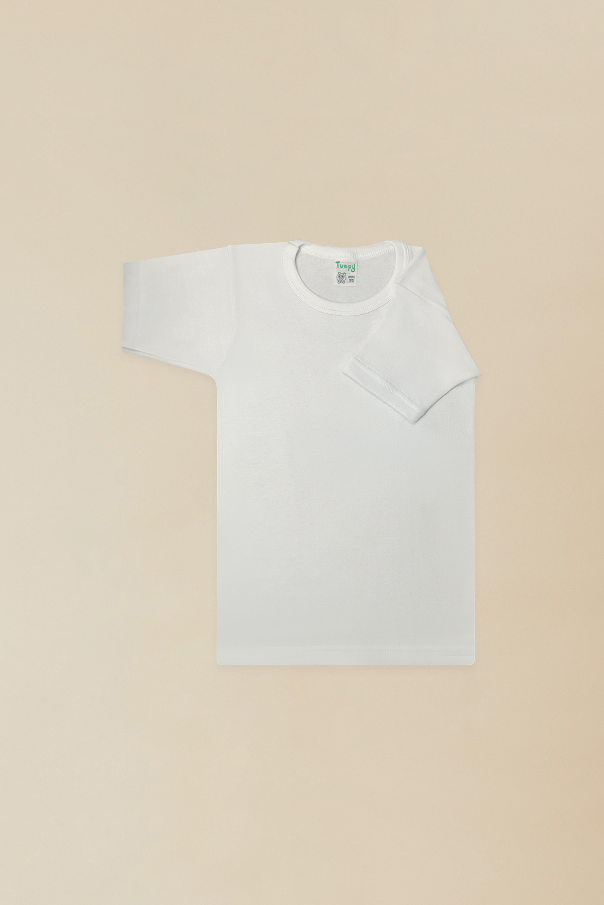 Maglia Intima Bimbo Mezza Manica Girocollo 100% Jersey Caldo Cotone Bianco