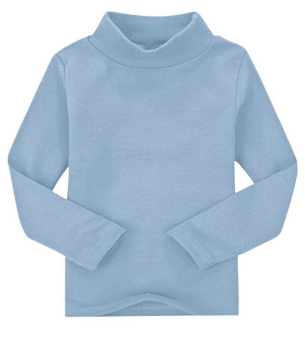 Maglia intima bimbi lupetto manica lunga in 100% caldo cotone pettinato per una morbidissima e freschissima sensazione sulla pelle