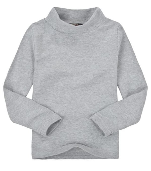 Maglia intima bimbi lupetto manica lunga in 100% caldo cotone pettinato per una morbidissima e freschissima sensazione sulla pelle