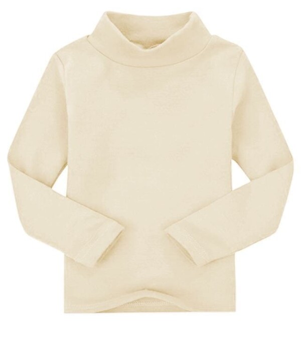 Maglia intima bimbi lupetto manica lunga in 100% caldo cotone pettinato per una morbidissima e freschissima sensazione sulla pelle