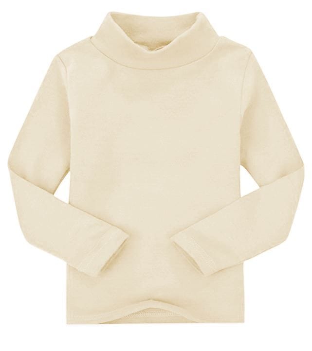 Maglia intima bimbi lupetto manica lunga in 100% caldo cotone pettinato per una morbidissima e freschissima sensazione sulla pelle