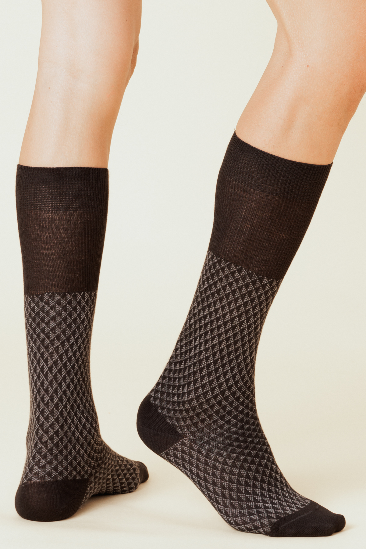 calza corta uomo filo di scozia fantasie jacquard