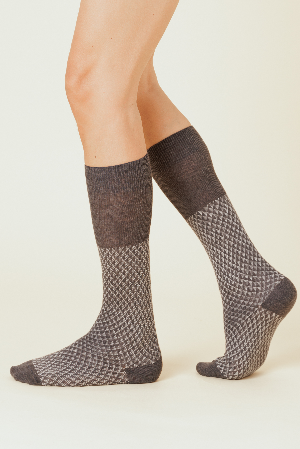 calza lunga uomo filo di scozia fantasie jacquard