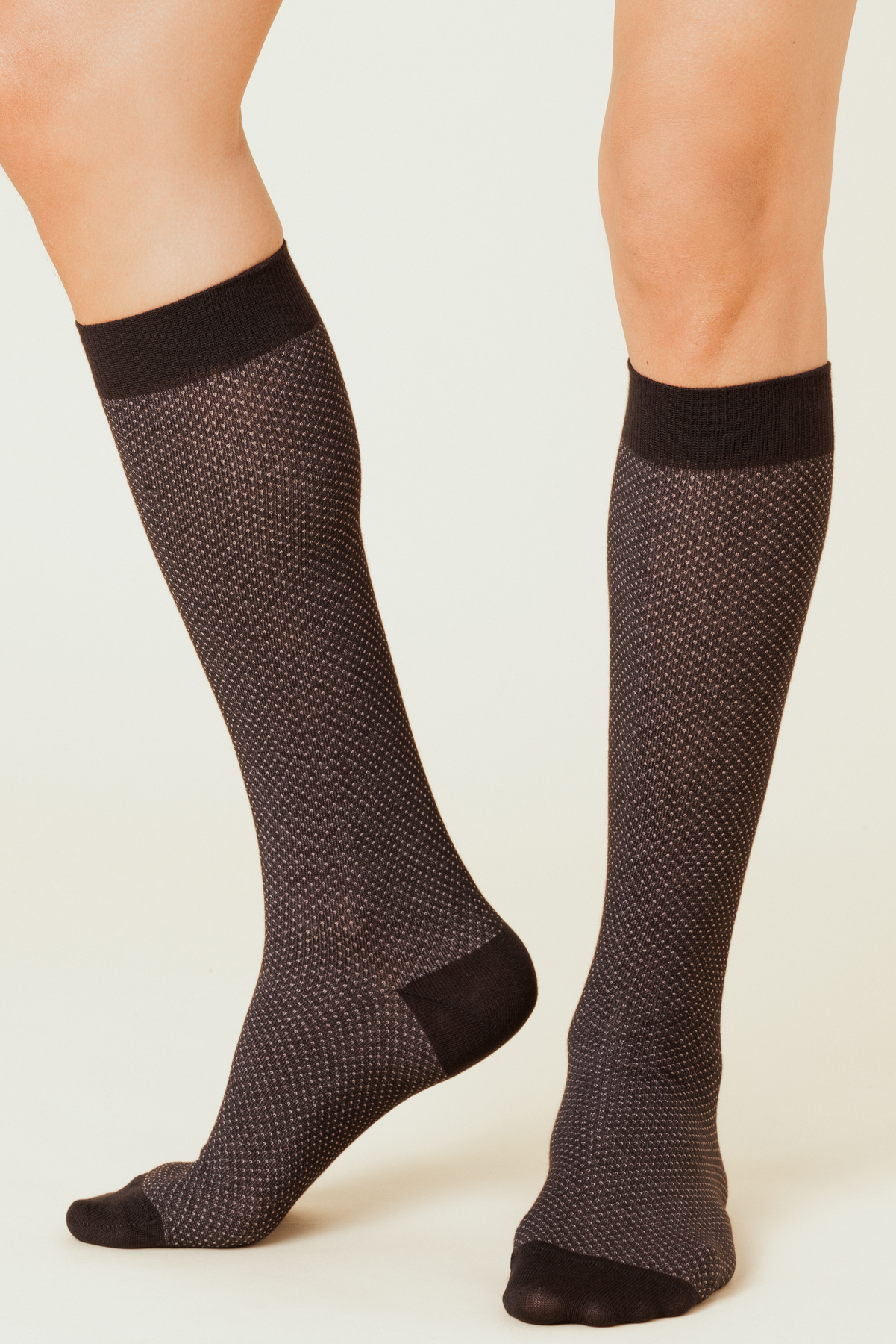 calza lunga uomo cotone fantasia jacquard