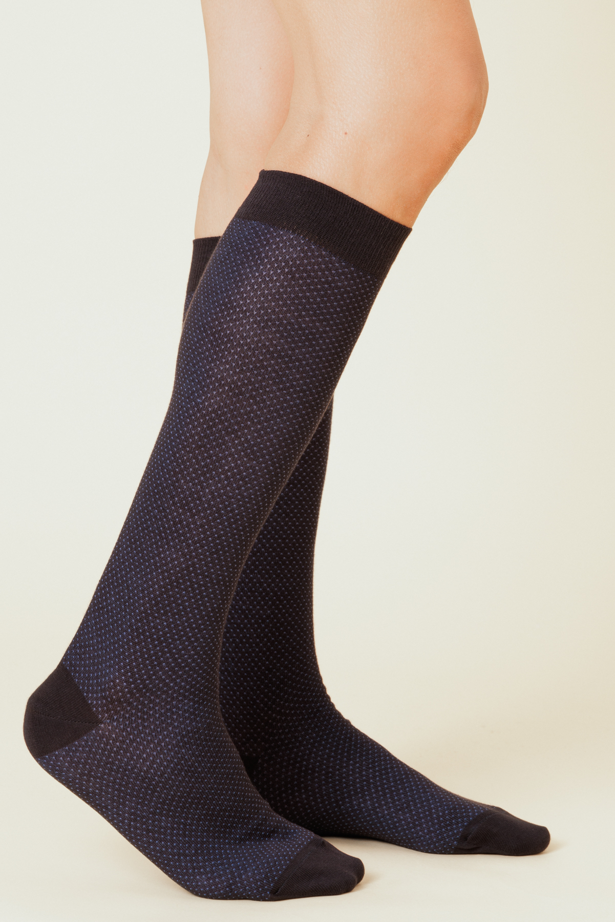 calza lunga uomo cotone fantasia jacquard