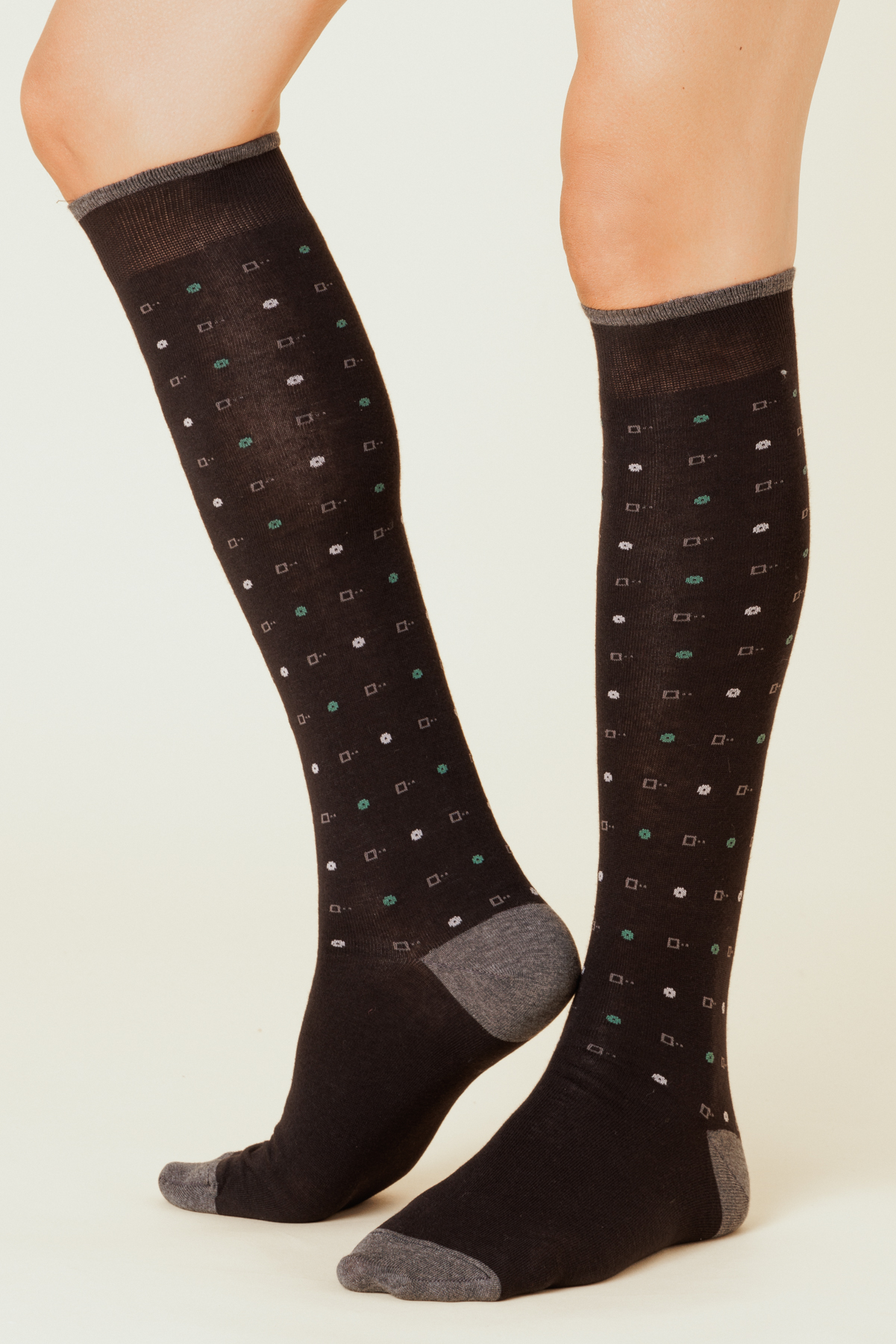 calza lunga uomo cotone fantasia jacquard