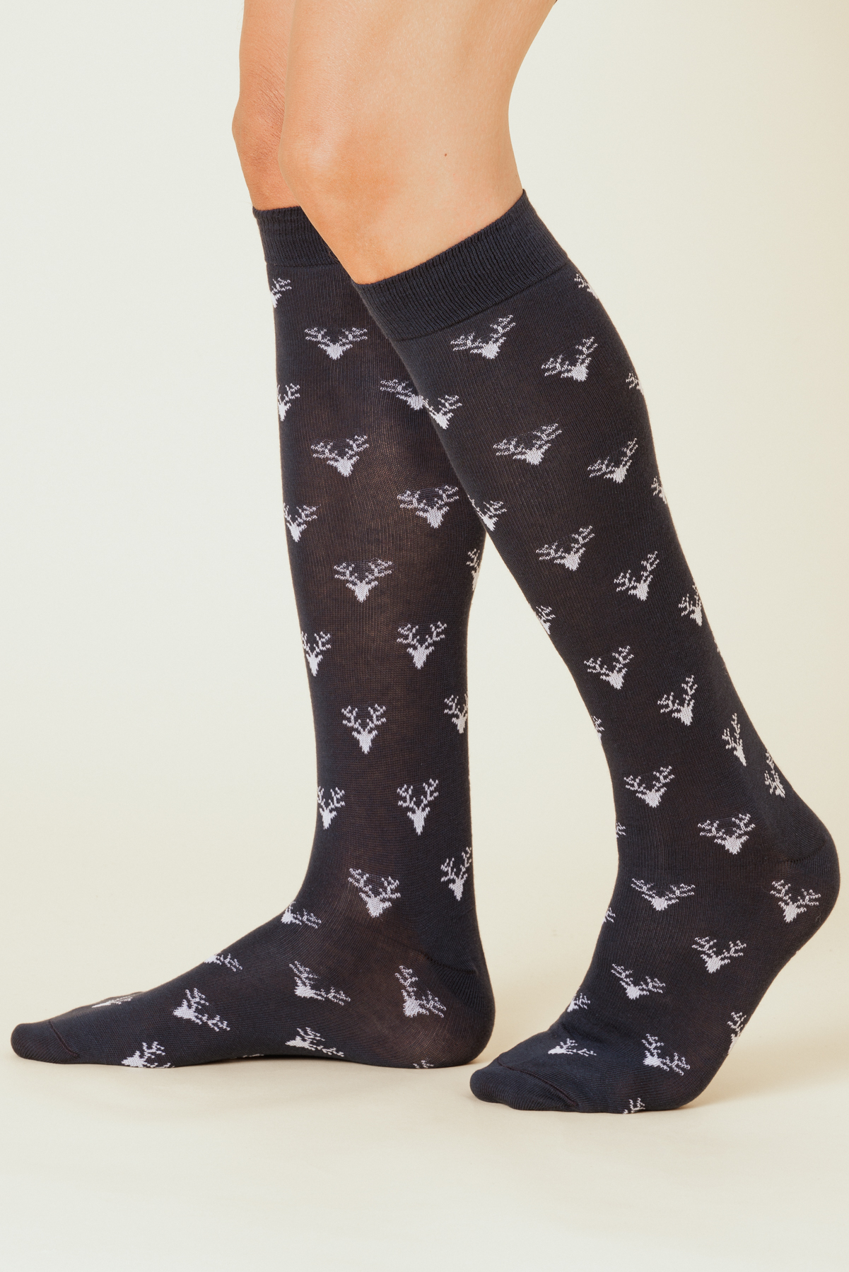 calza lunga uomo cotone fantasia natalizia jacquard