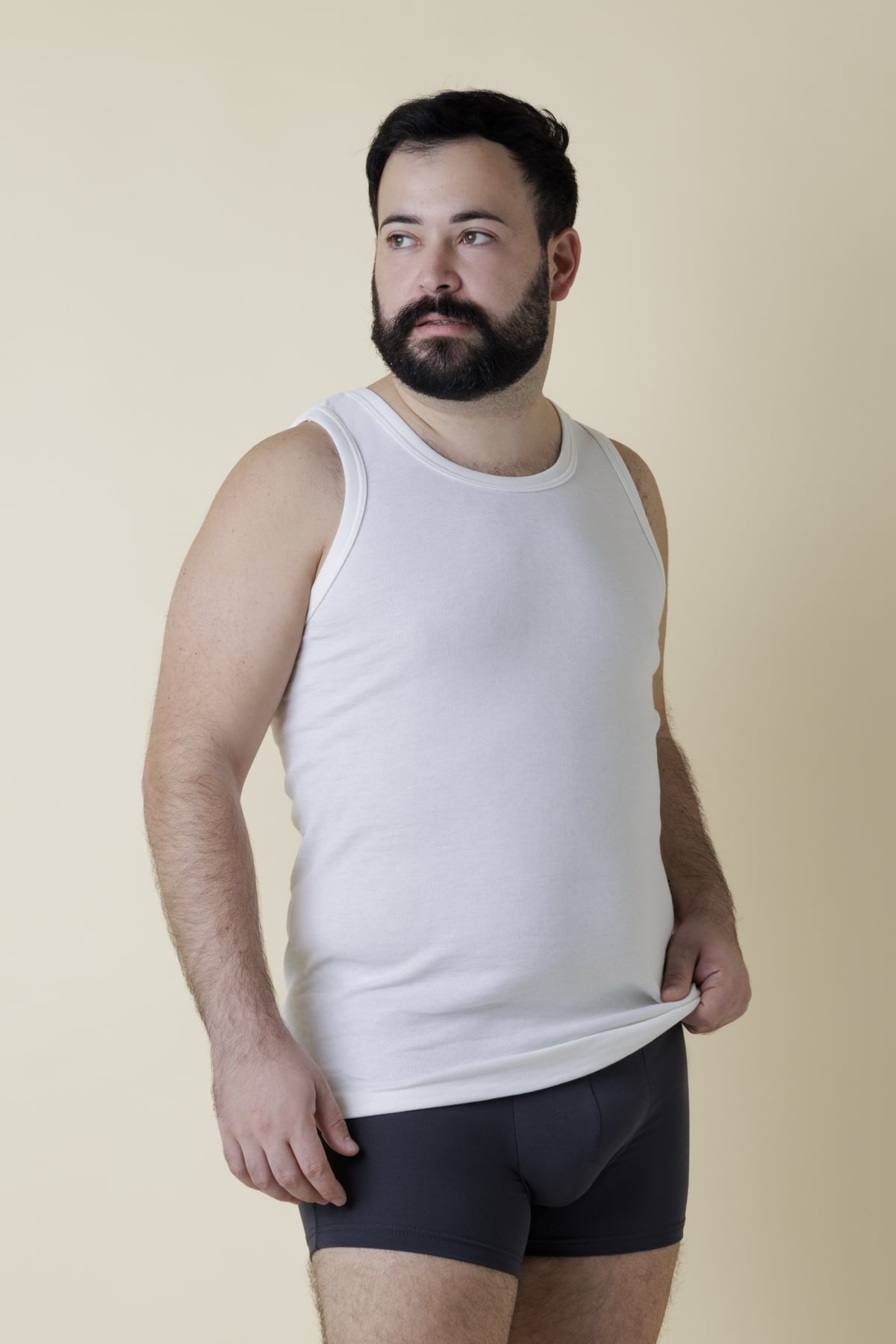 Canotta Uomo Oversize Fronte Bianco