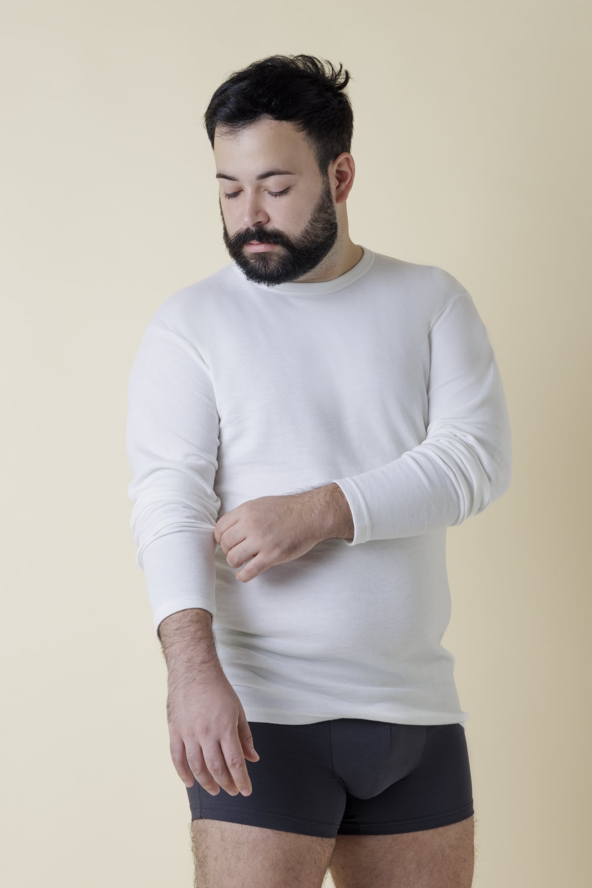 Maglia Uomo Oversize Fronte Bianco