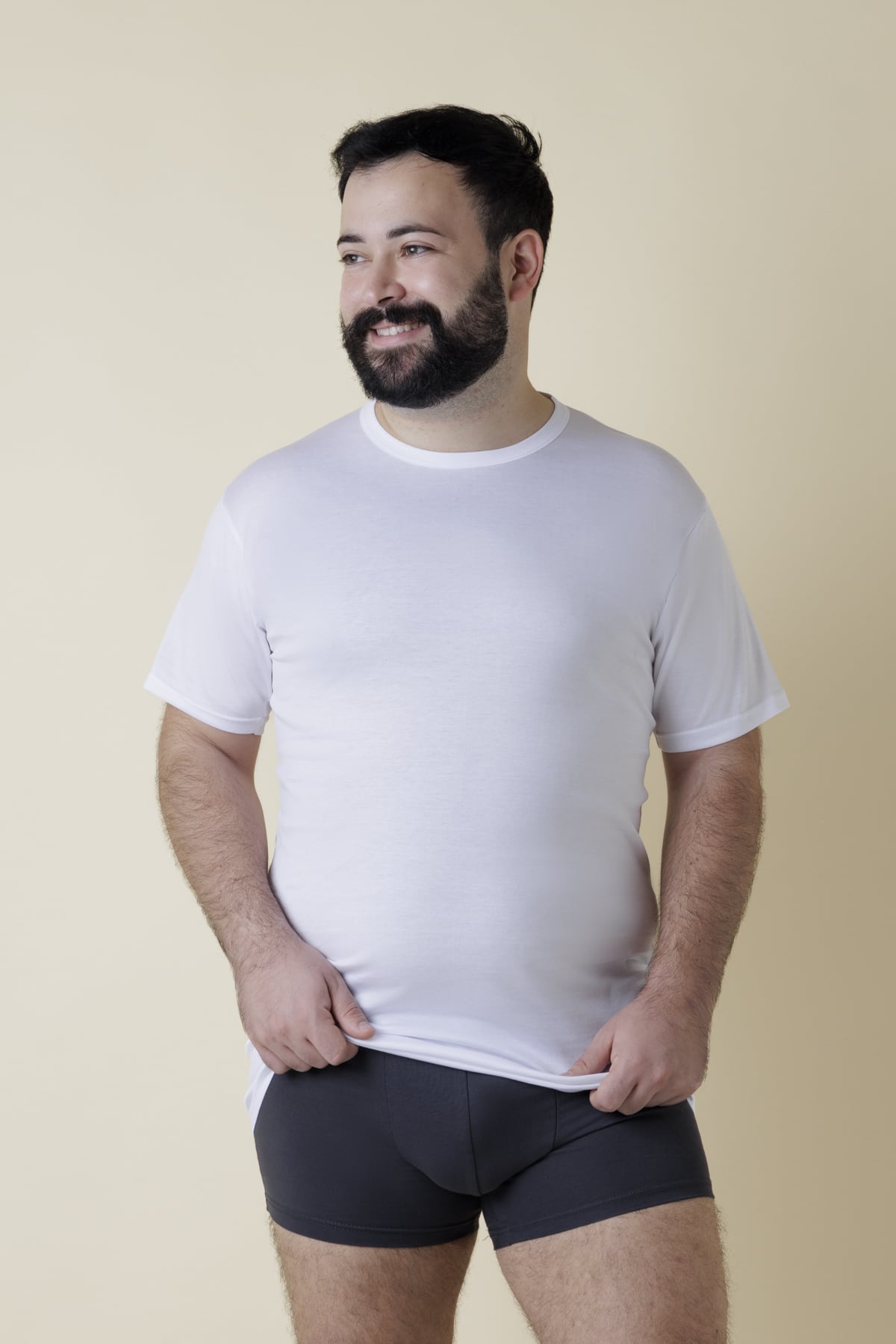 Maglia Uomo Oversize Fronte Bianco