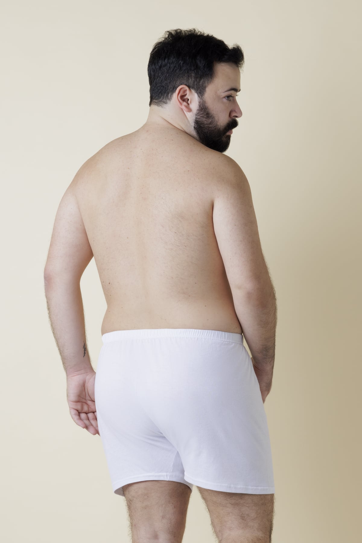 Boxer Uomo Oversize Retro Bianco