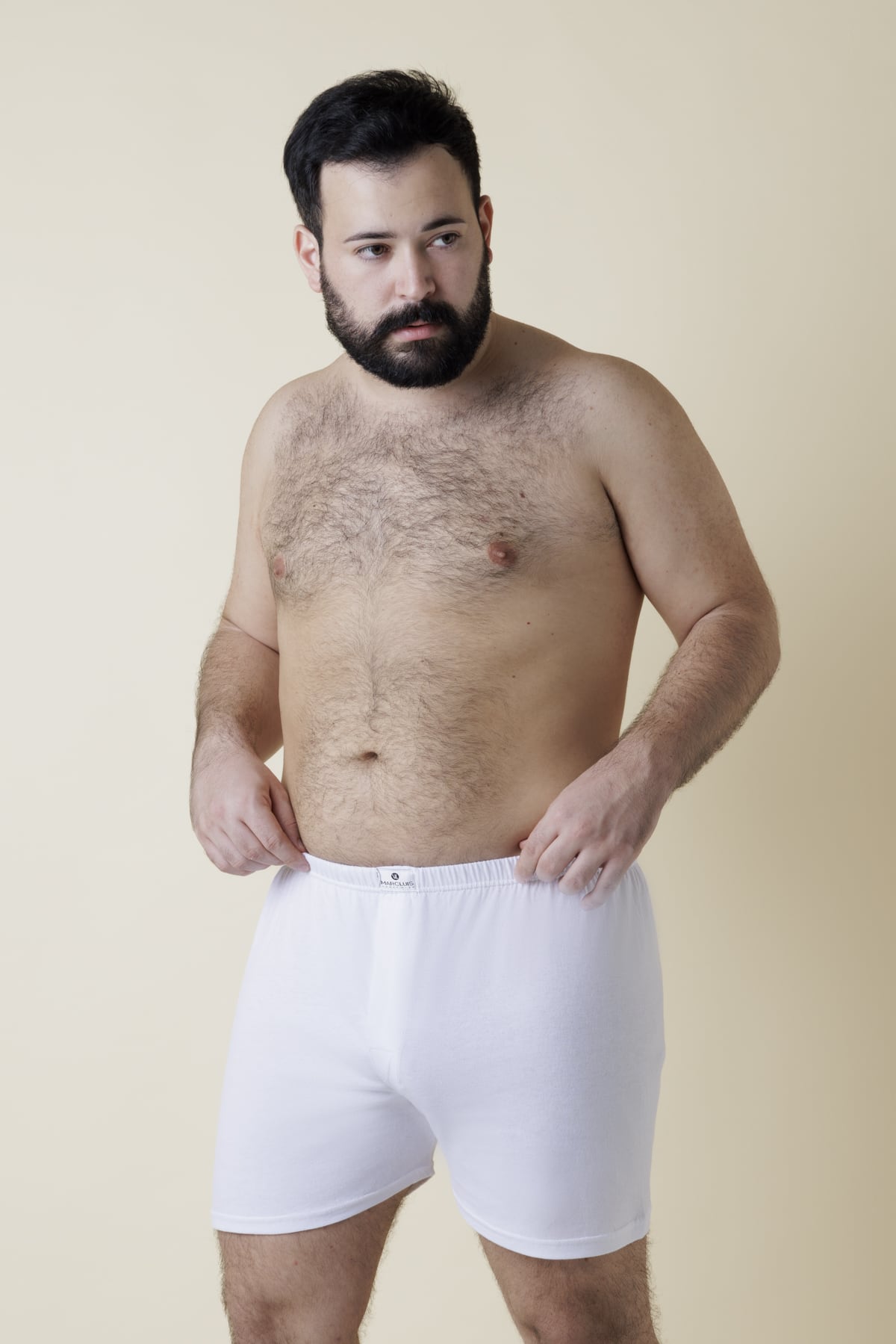 Boxer Uomo Oversize Fronte Bianco