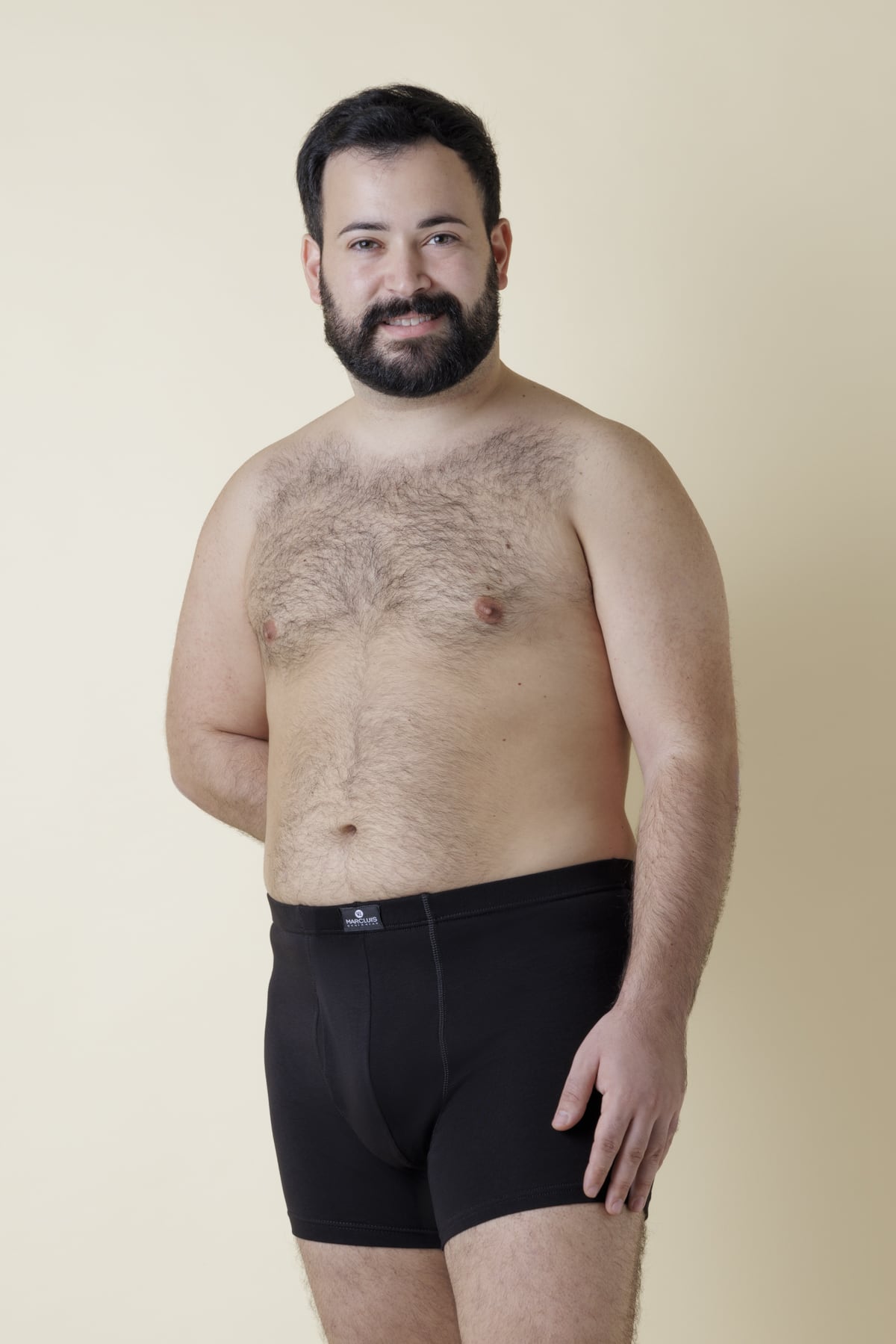 Boxer Uomo Oversize Fronte Nero