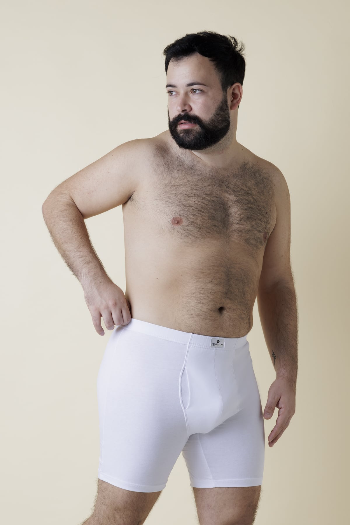Boxer Uomo Oversize Fronte Bianco