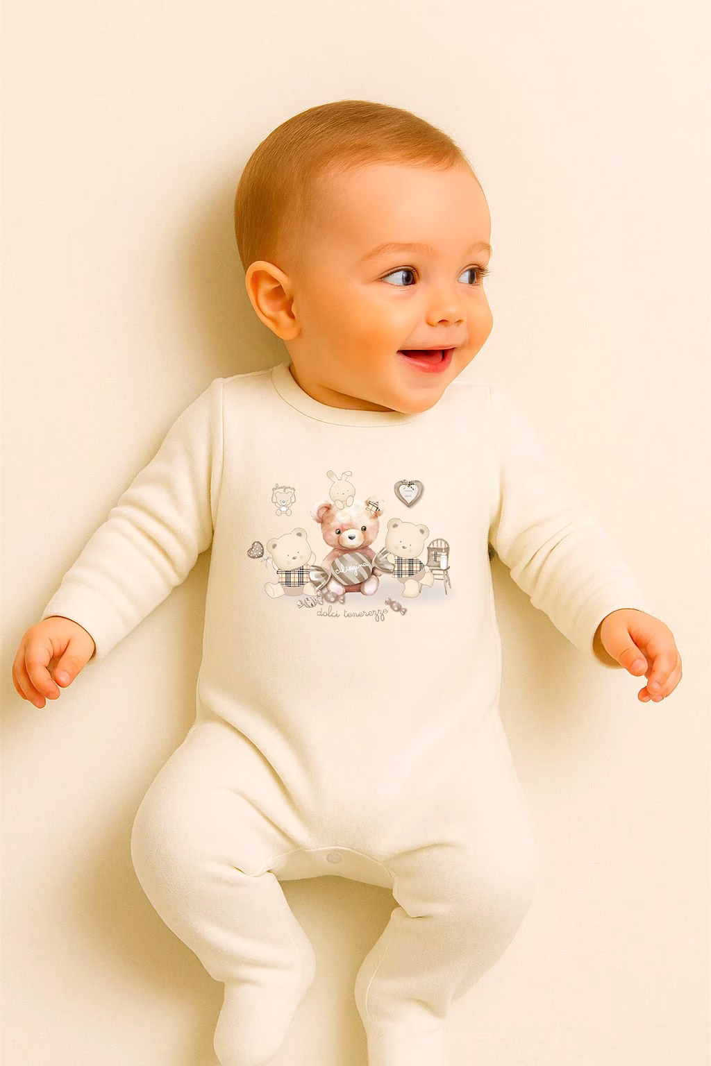 tutina unisex neonato 100% cotone jersey