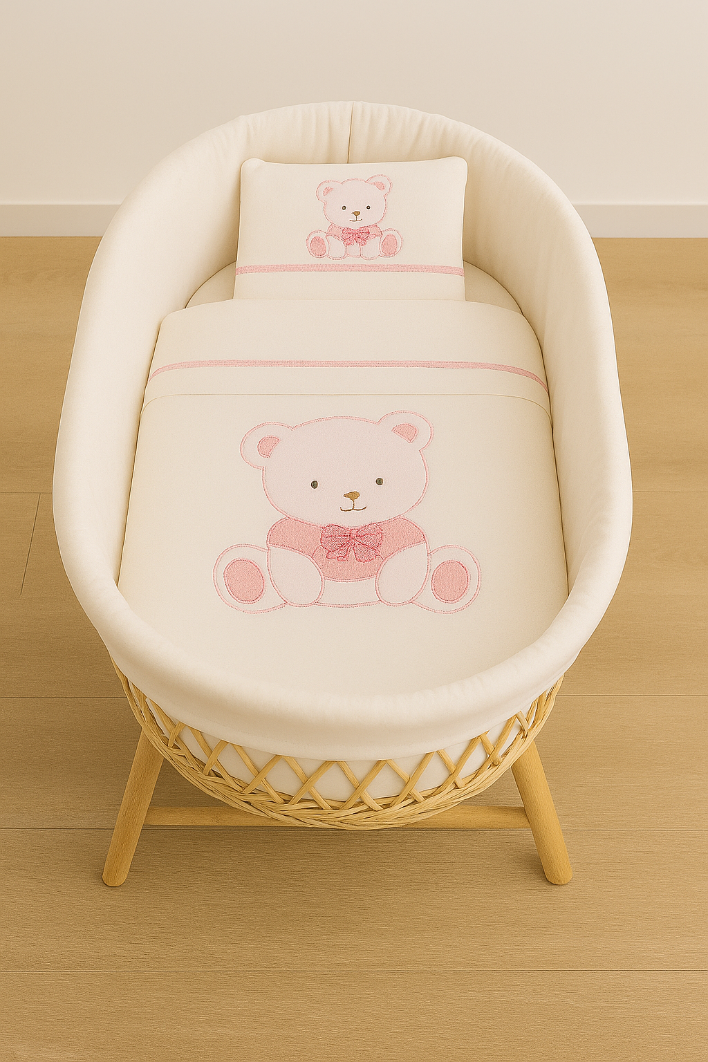 coordinato culla neonato rosa