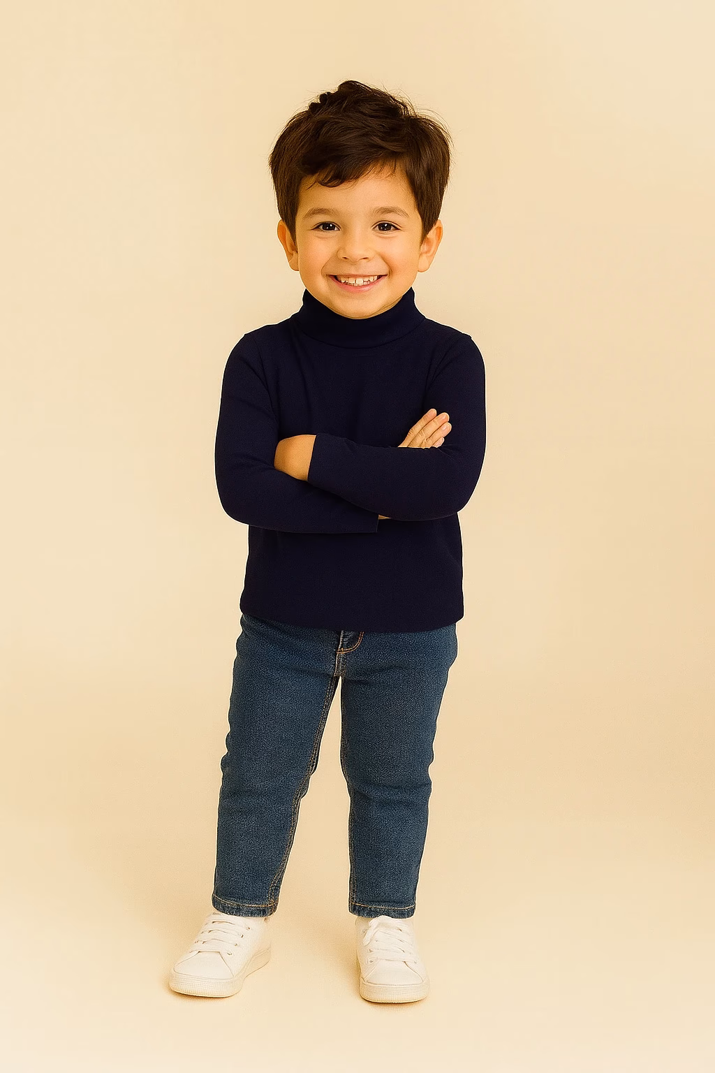 lupetto bimbo caldo cotone blu