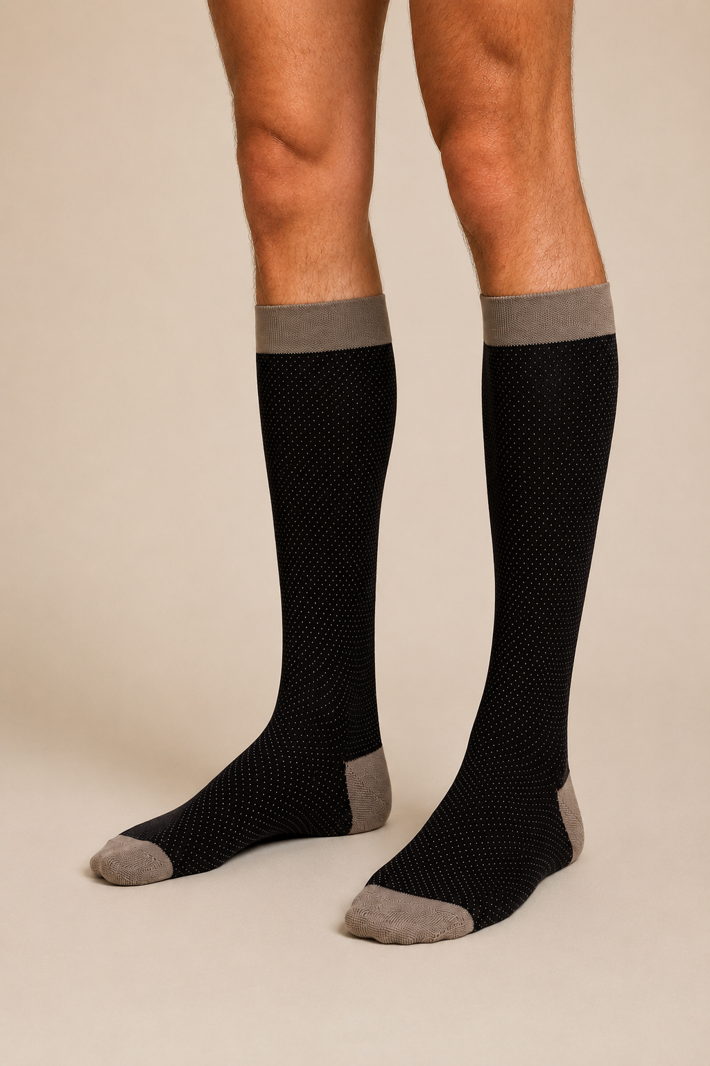 Set Calza Uomo Cotone Lunga Ghedi Moda Terra Marrone Scuro 1